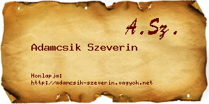 Adamcsik Szeverin névjegykártya